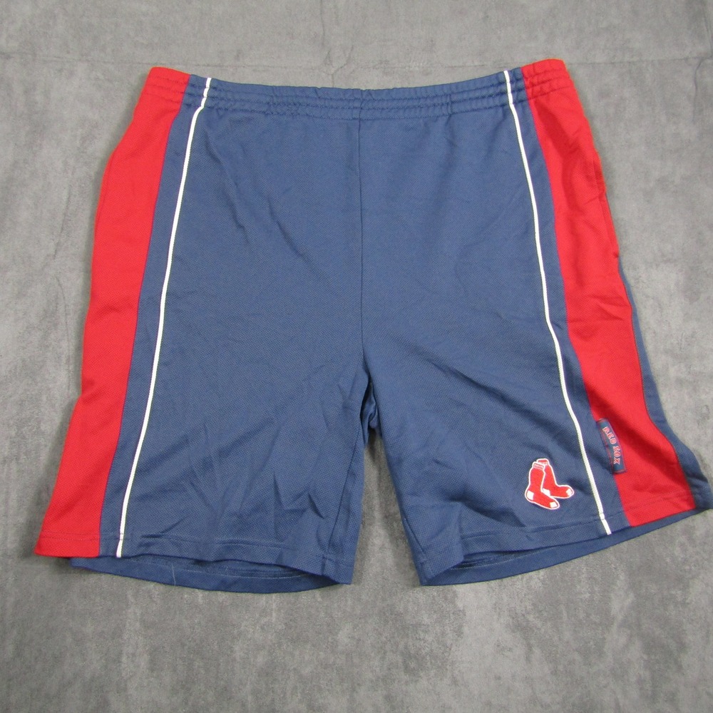 Lee Sport Shorts Mens Large Blue Boston Red Sox MLB Mesh Athletic